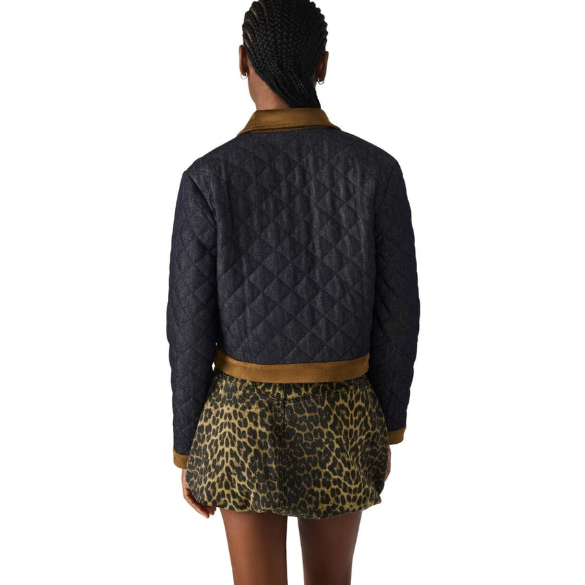 Agatha Jacket Dark Indigo Camarra Azul Marino con Cafe para Mujer