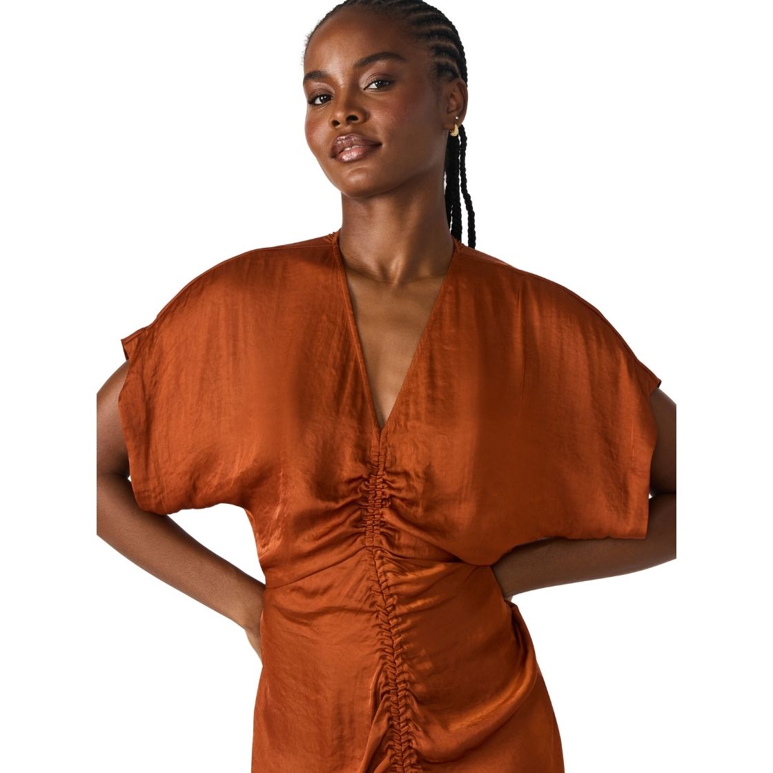 Aimee Dress Gingerbread Vestido  Satinado para Mujer