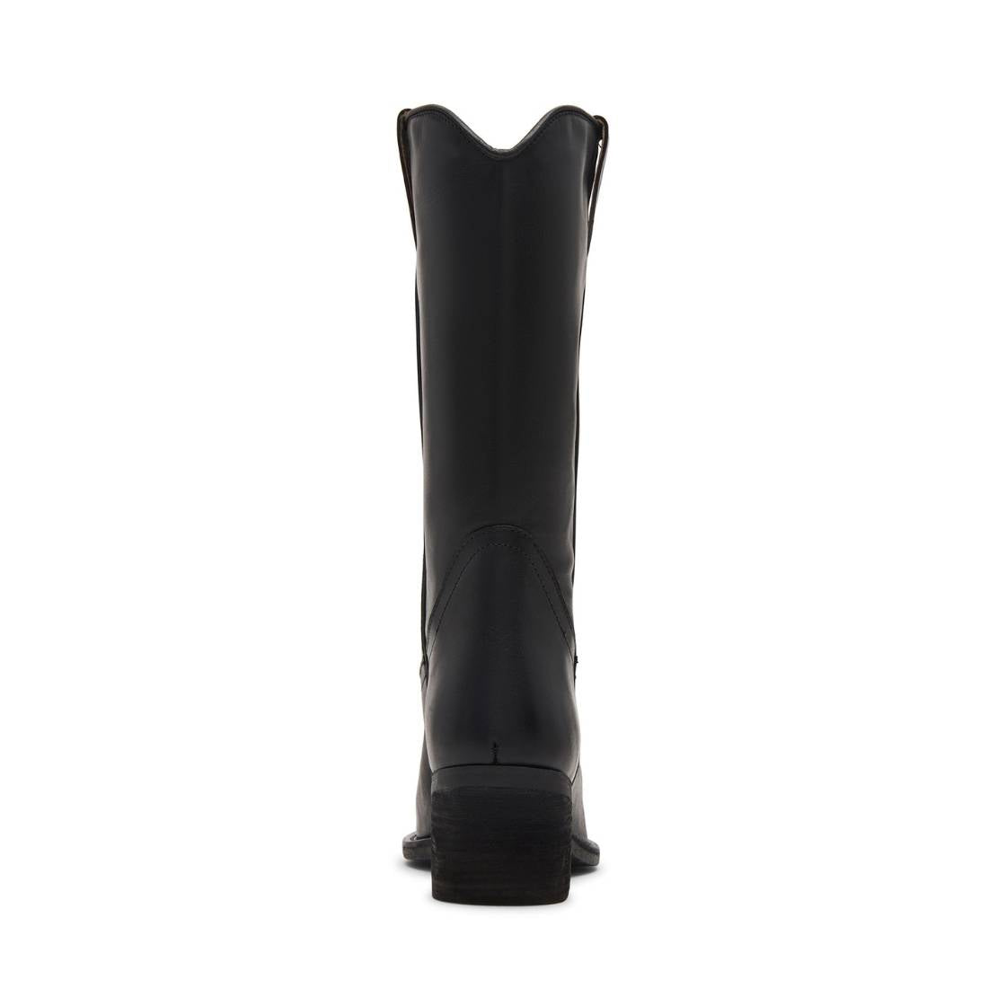 Albany Black Leather Botas Vaqueras Negras para Mujer