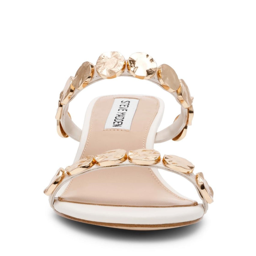 Annika Bone Leather Sandalias de Tacón Para Mujer