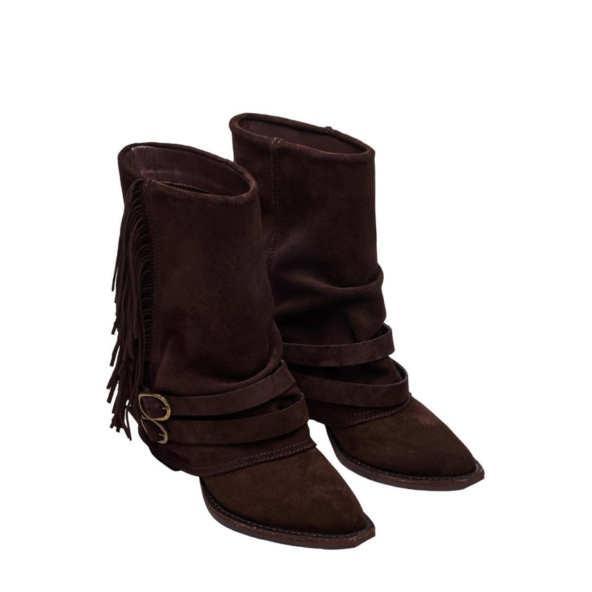 Ansel Brown Suede Botines Cafés