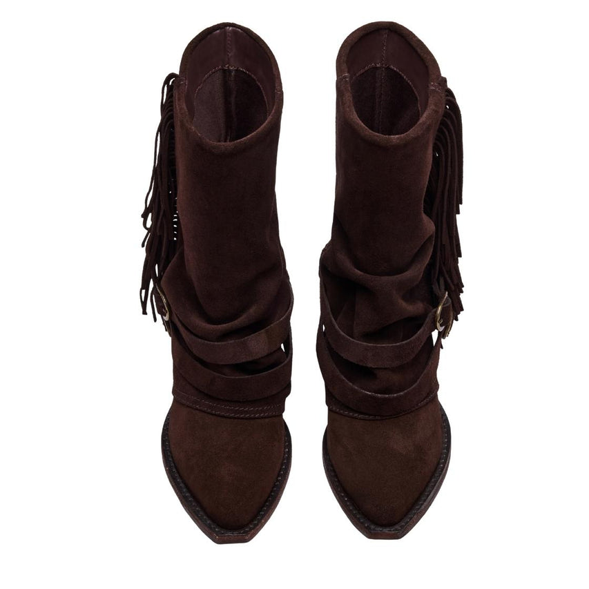 Ansel Brown Suede Botines Para Mujer