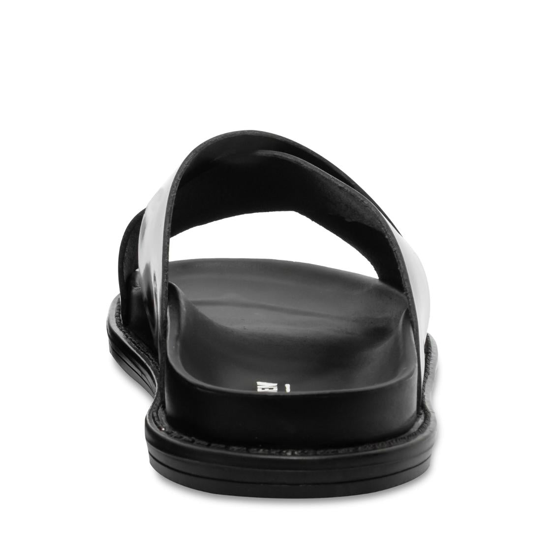 Aquiles Black Leather Sandalias Negras Para Hombre