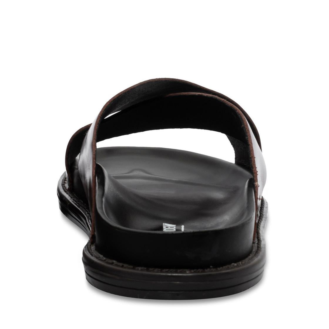 Aquiles Tan Leather Sandalias Cafés Para Hombre