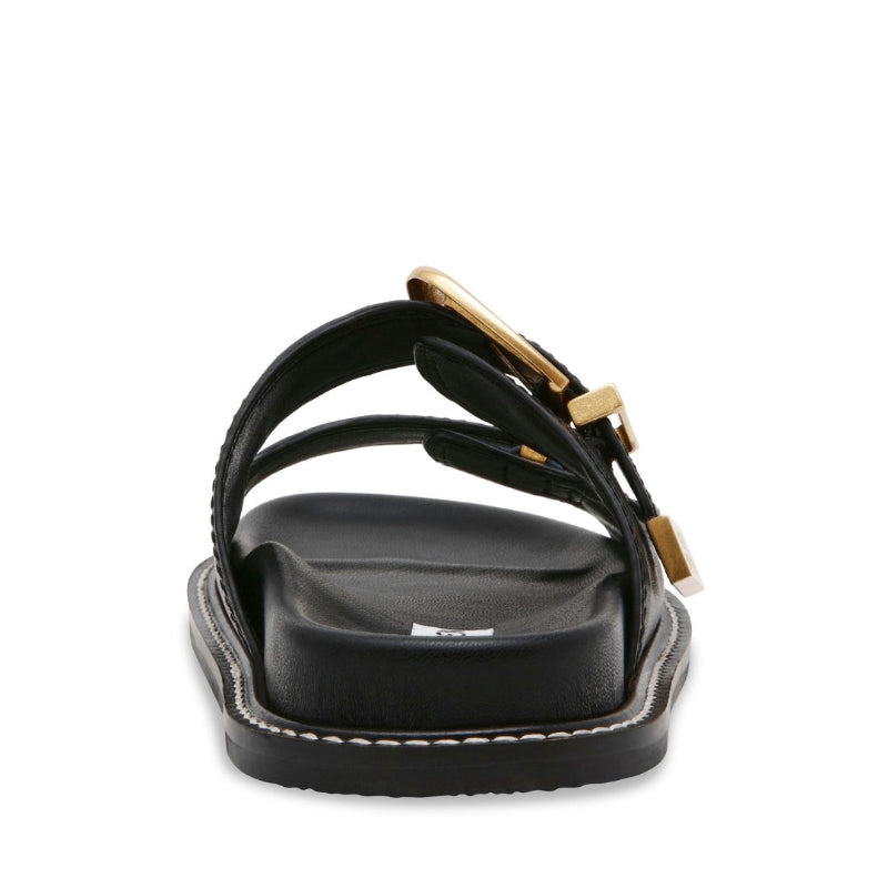 Arch Black Action Leather Sandalias Negras para Mujer