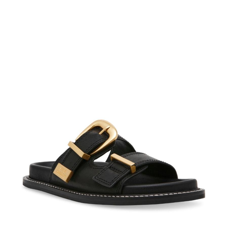 Arch Black Action Leather Sandalias Negras