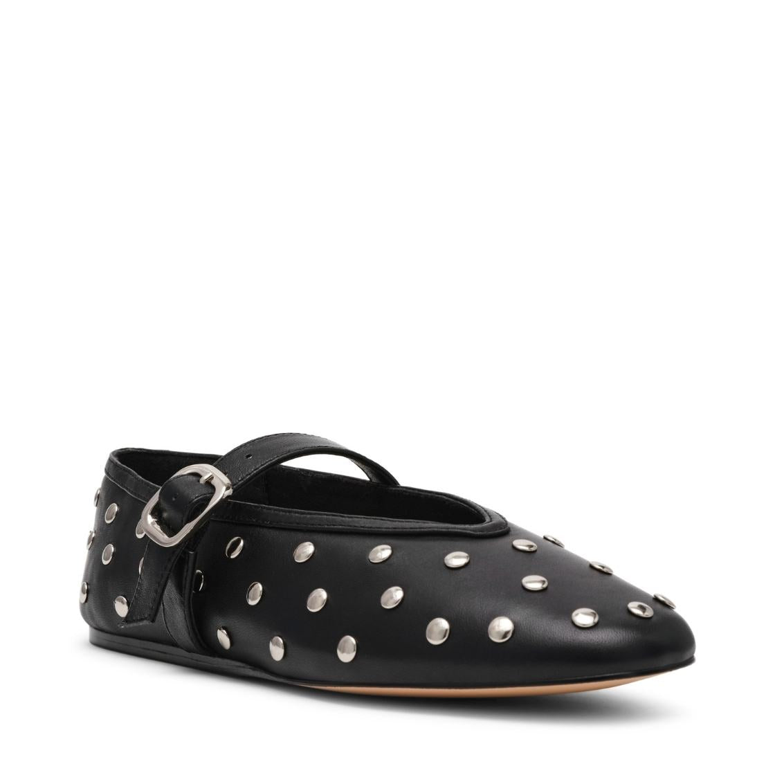 Archer Black Leather Flats Negras