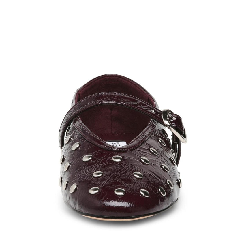 Archer Cherry Lacquer Leather Flats para Mujer