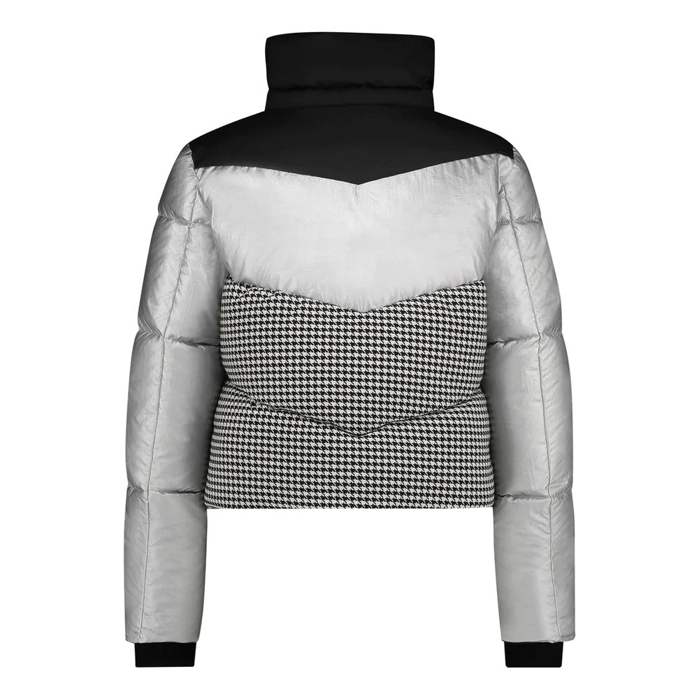 Ariana Black Houndstooth Chamarra Negra