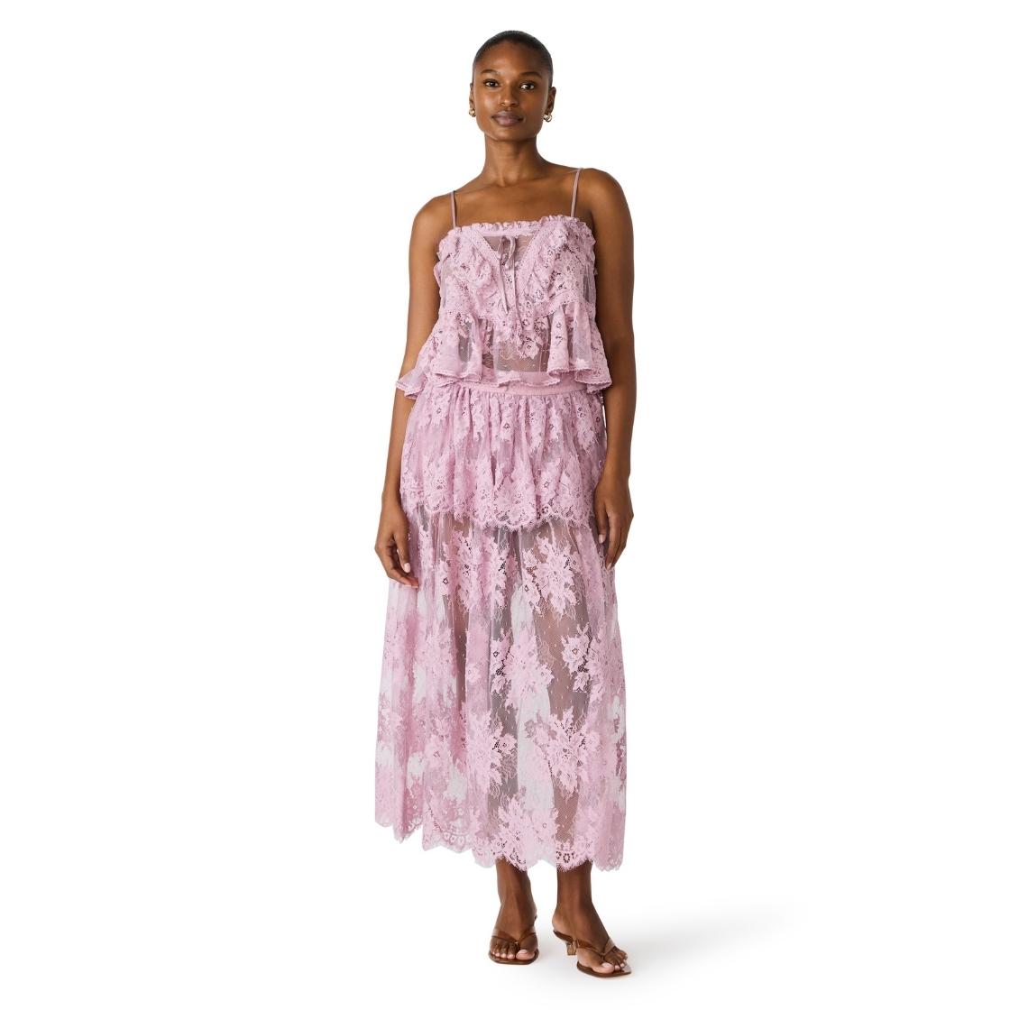 Arietty Top Mauve Shadows Top de Encaje Para Mujer