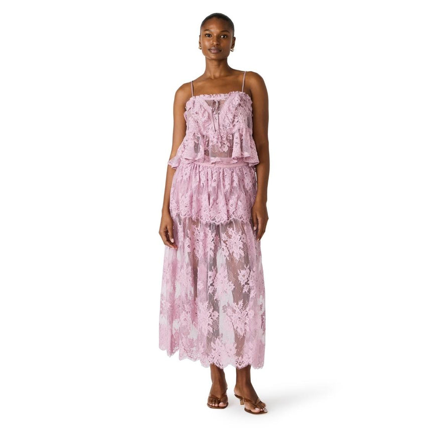 Arietty Top Mauve Shadows Top de Encaje Para Mujer
