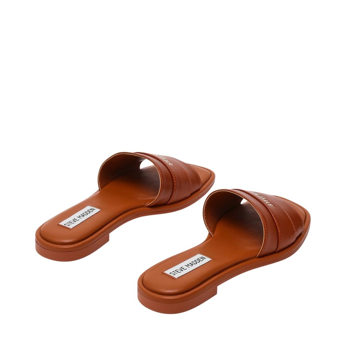 Ashten Cognac Leather Sandalias Cafés Para Mujer