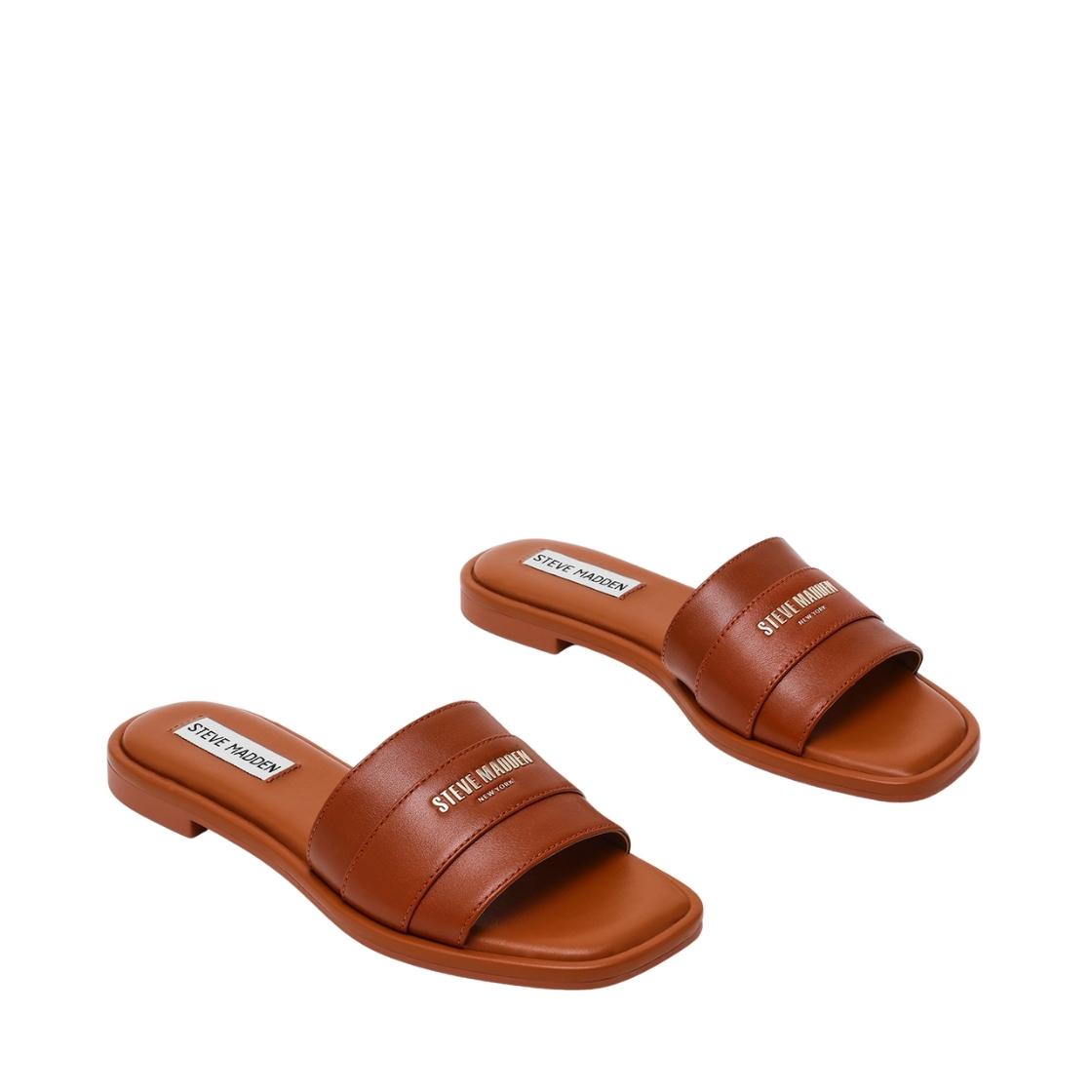 Ashten Cognac Leather Sandalias Cafés