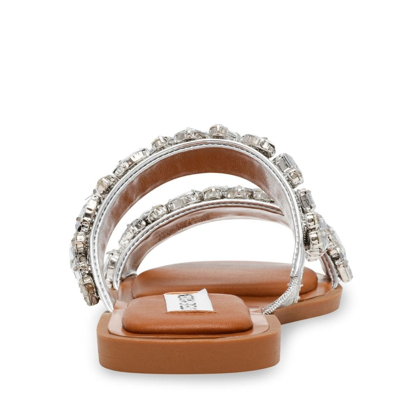 Astar Silver Sandalias con Brillos Plateadas para Mujer
