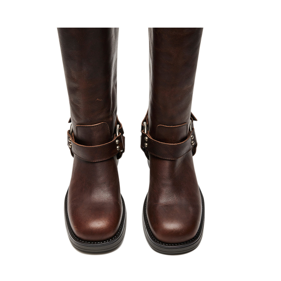 Astor Brown Botas Cafes con Correas y Hebillas