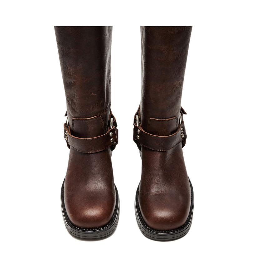 Astor Brown Botas Cafes con Correas y Hebillas