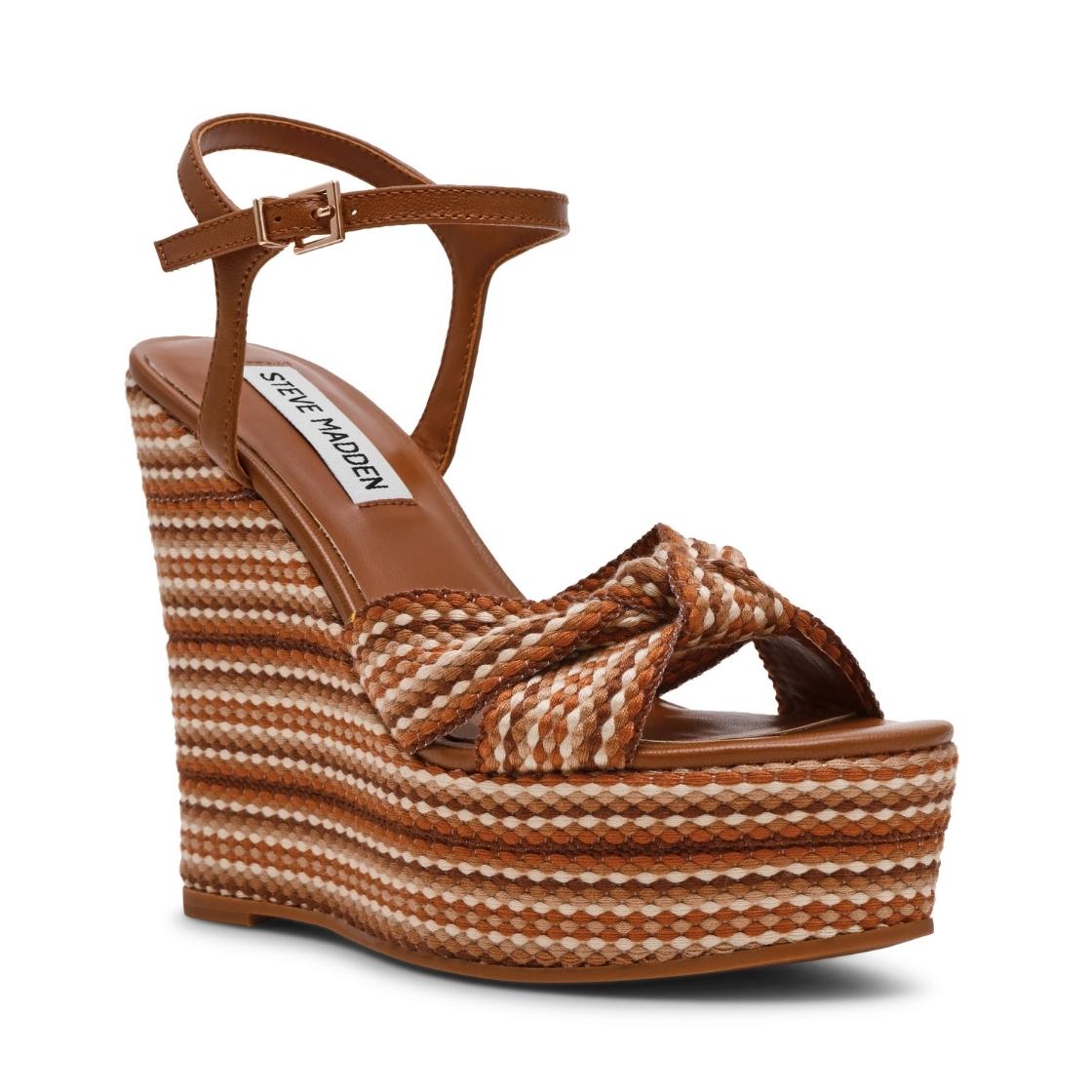 Aztec Cognac Multi Sandalias de Plataforma Cafés 