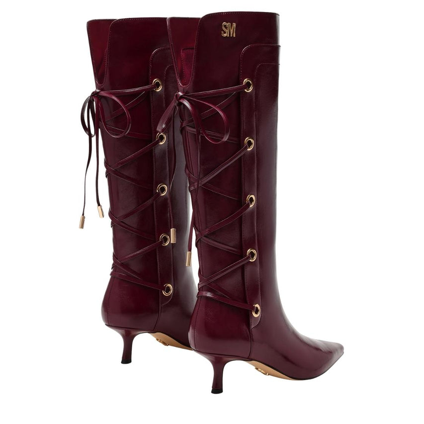 Ballpark Dark Cherry Lacquer Botas Largas Vino para Mujer