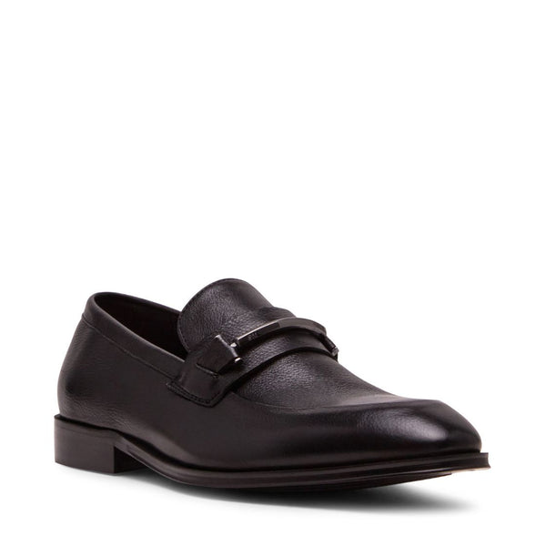 Bartton Black Leather Zapatos de Piel Negros