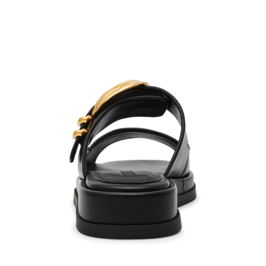 Bay-ridge Black Action Leather Sandalia Negra Para Mujer