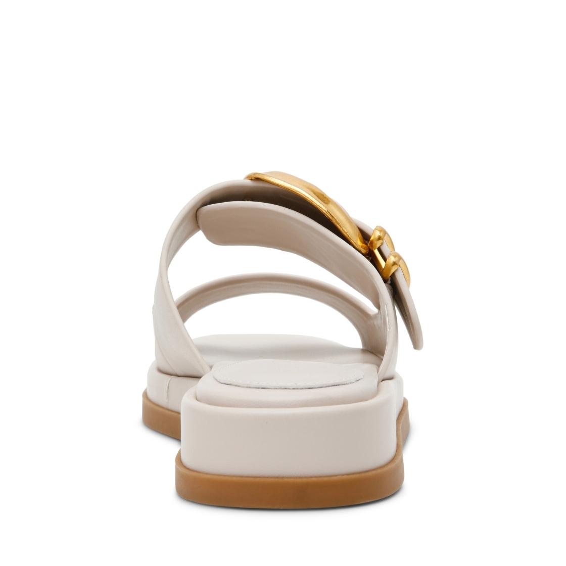 Bay-ridge Bone Action Leather Sandalias Blancas Para Mujer
