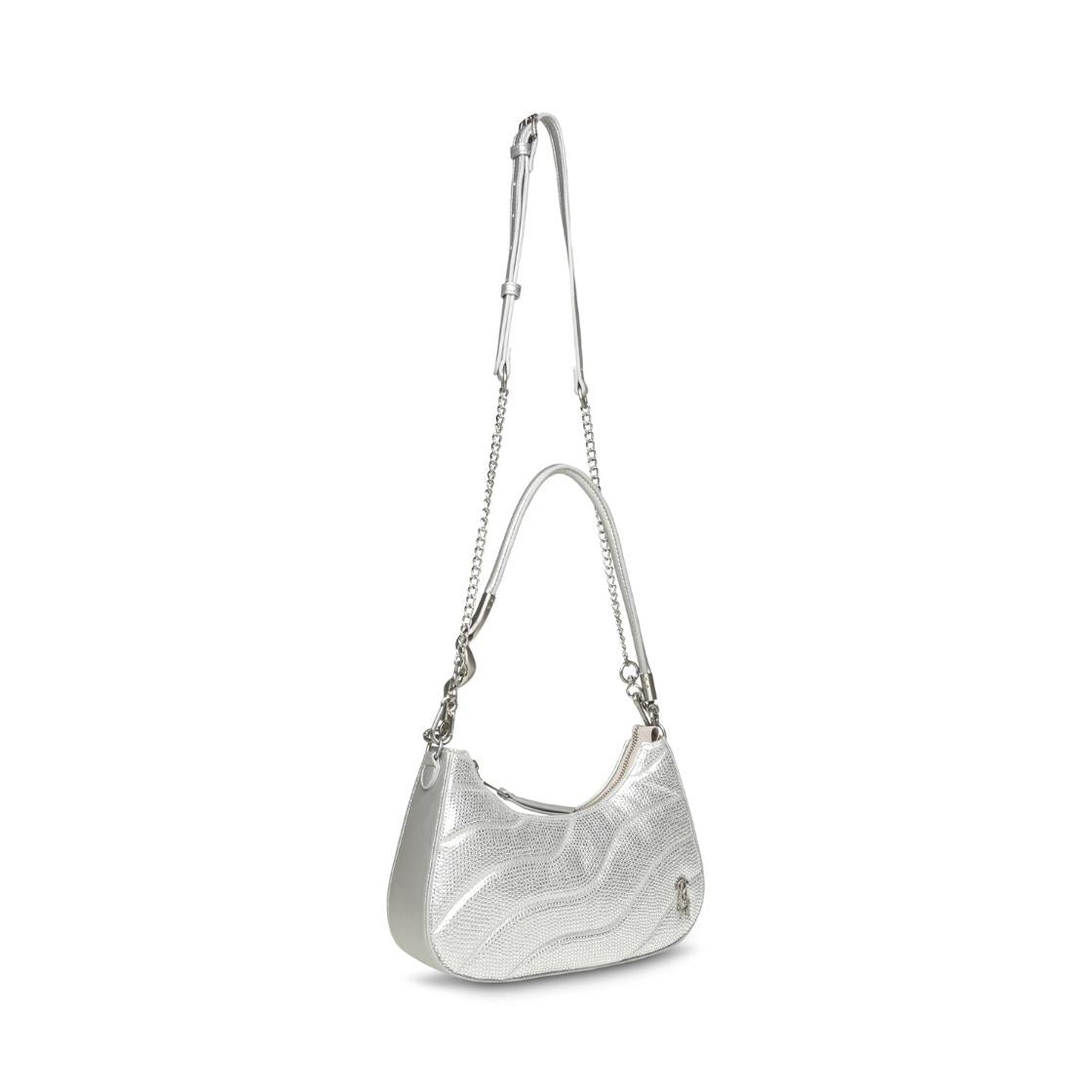 Bazura-S Silver Bolsa de Hombro Plateada