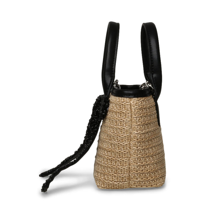 Bboww Black Multi Bolsa con Moño para Mujer