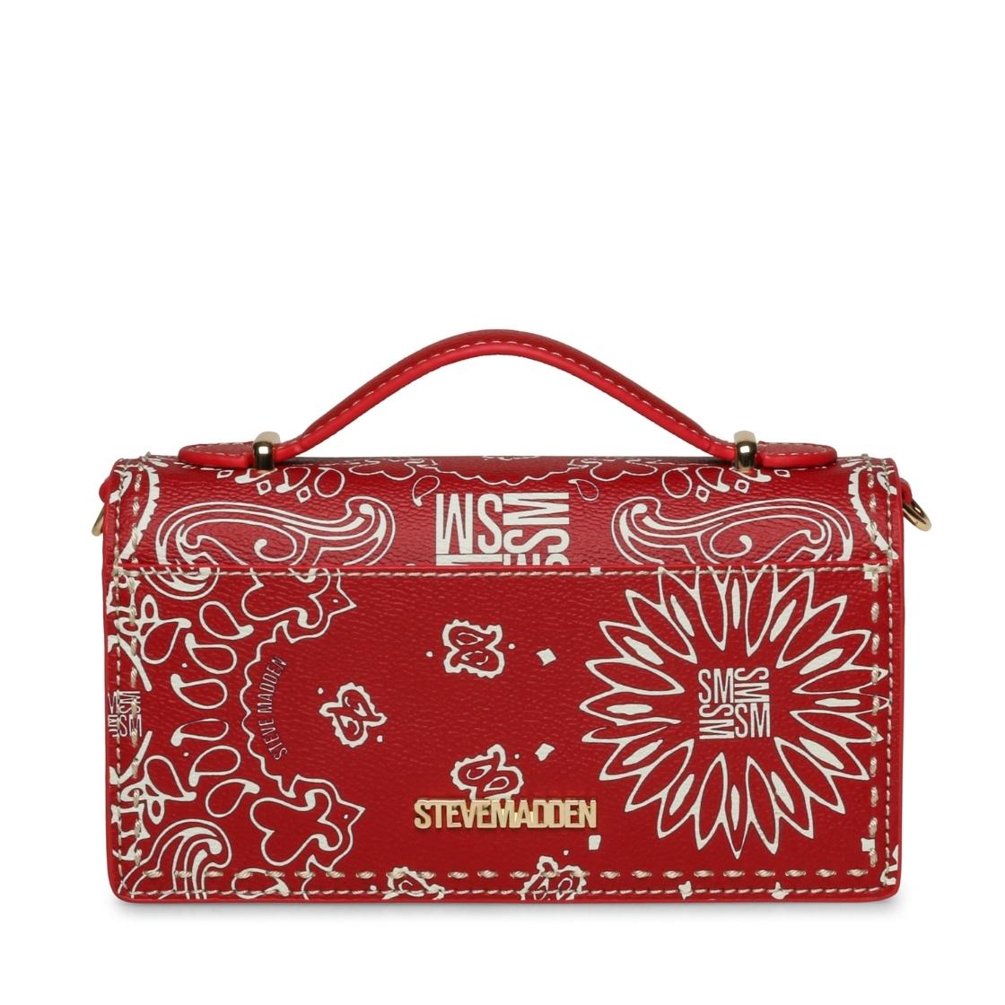 Bbuck-B Red Bolso Clutch Rojo Para Mujer con Grabado