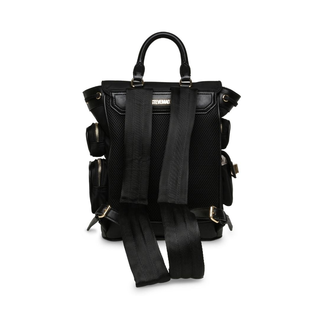 Bcarl Black Gold Mochila Negra para Mujer
