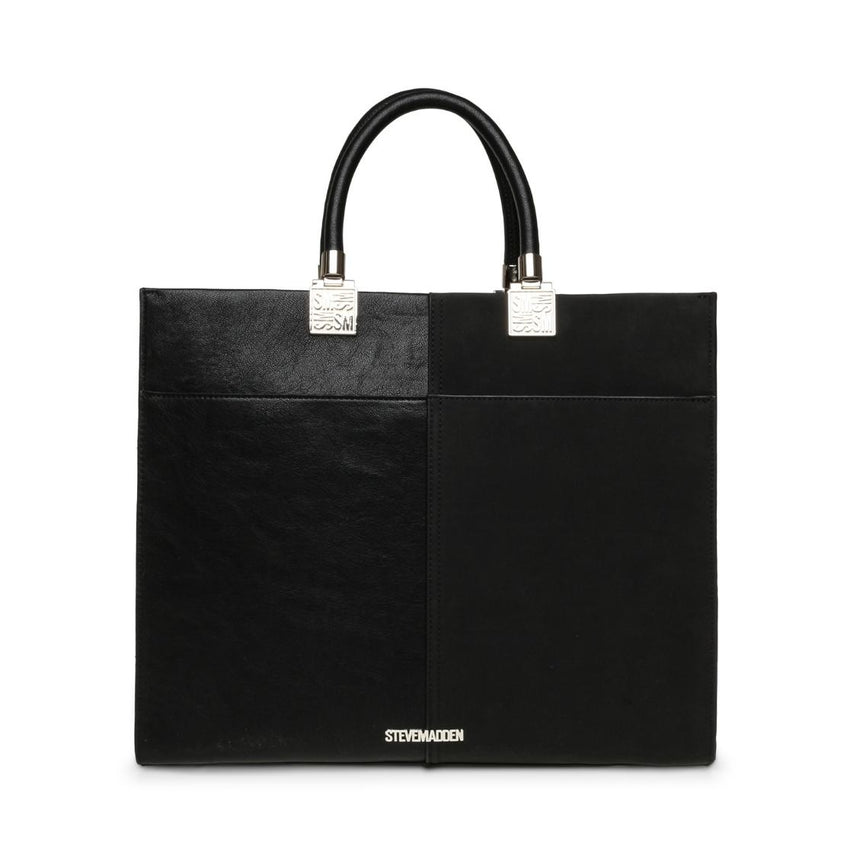 Bchloey Black Silver Bolsa Tote Negra para Mujer