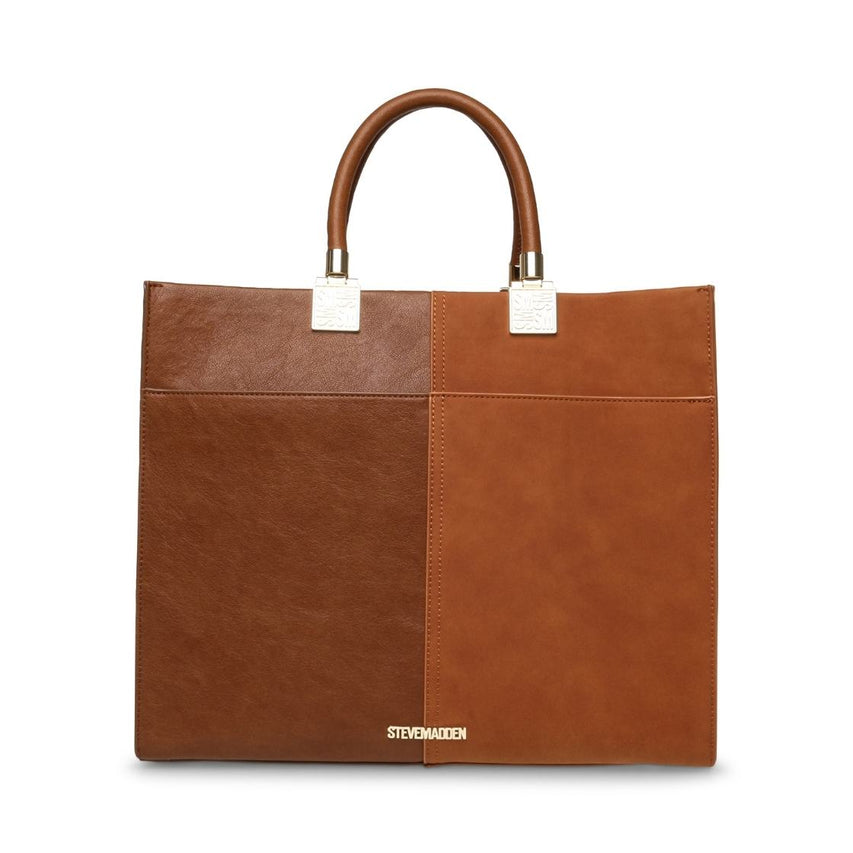 Bchloey Cognac Gold Bolsa Tote Cafe para Mujer