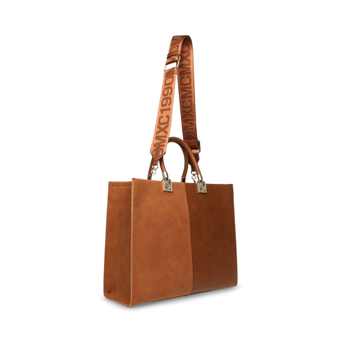 Bchloey Cognac Gold Bolsa Tote Cafe