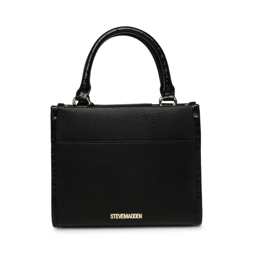 Bcolly-C Black Gold Bolso Tote Negro Para Mujer con Nudo