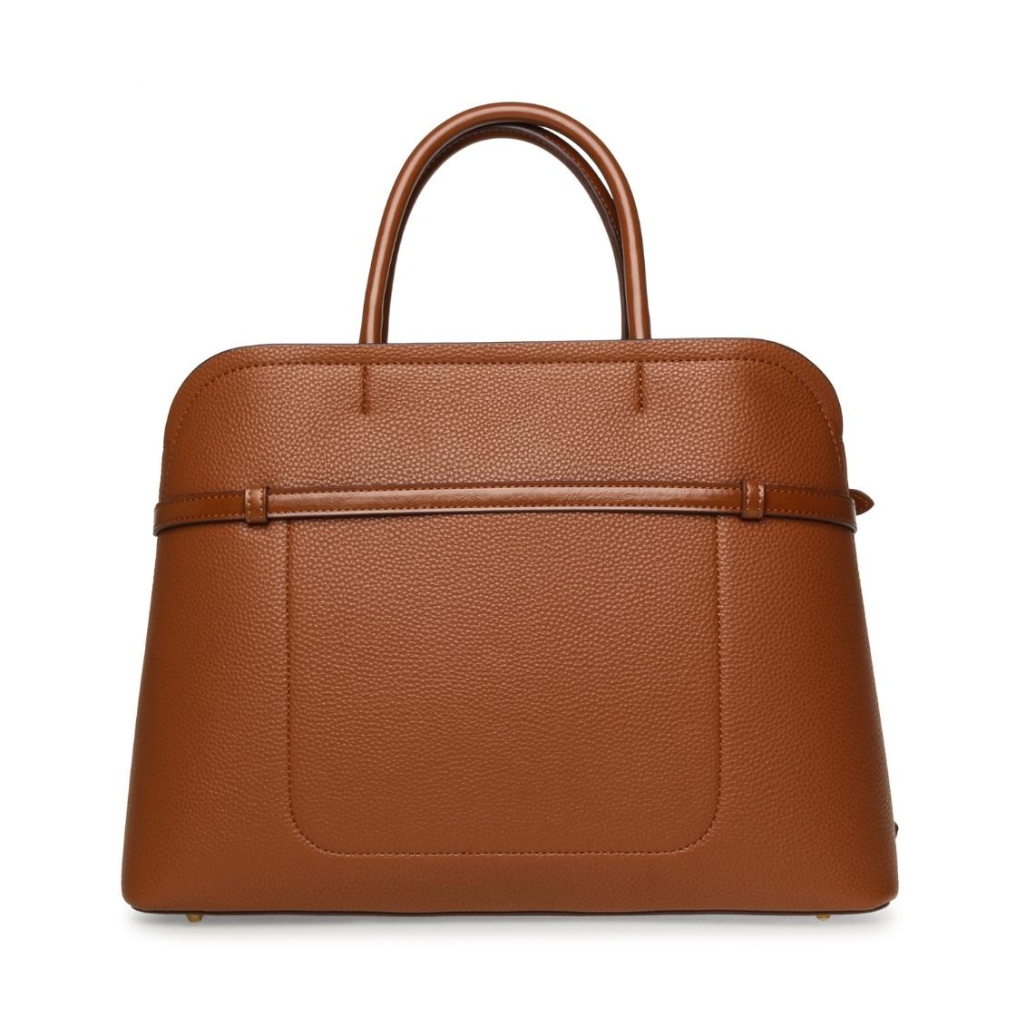 Bcordova Brown/Gold Tote Café Para Mujer con Hebilla