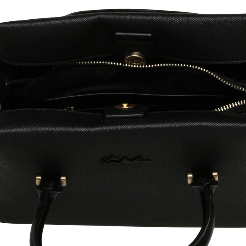 Bcori Black Bolsa de Mano Negra Para Mujer con Cierre