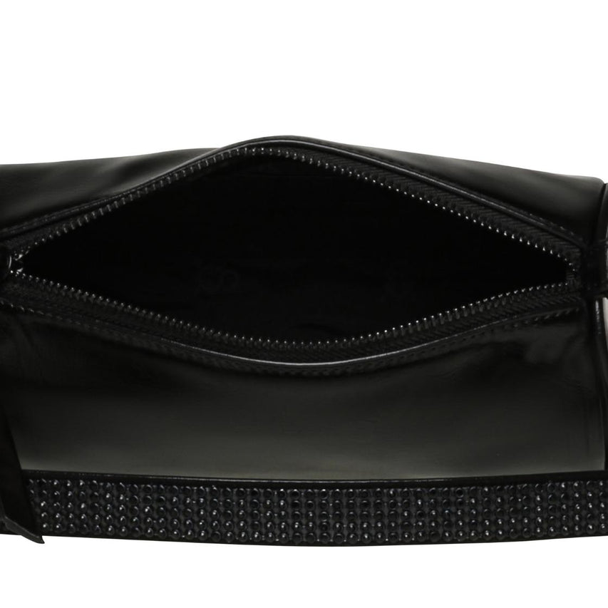 Bdoja Black Black Shoulder Bag Negra Para Mujer con Glitter y Cierre