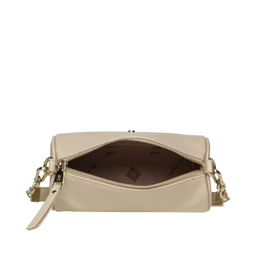 Bdoja Cream Shoulder Bag Blanca Para Mujer con Glitter y Cierre