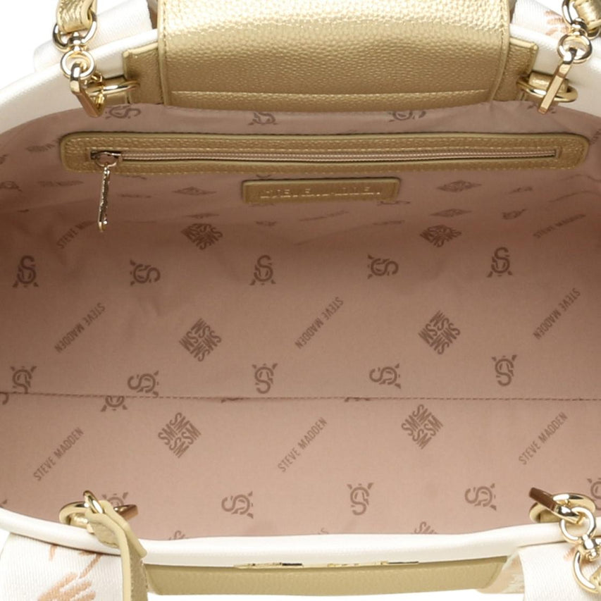 Bdomino Bolsa Tote Blanca con Letras