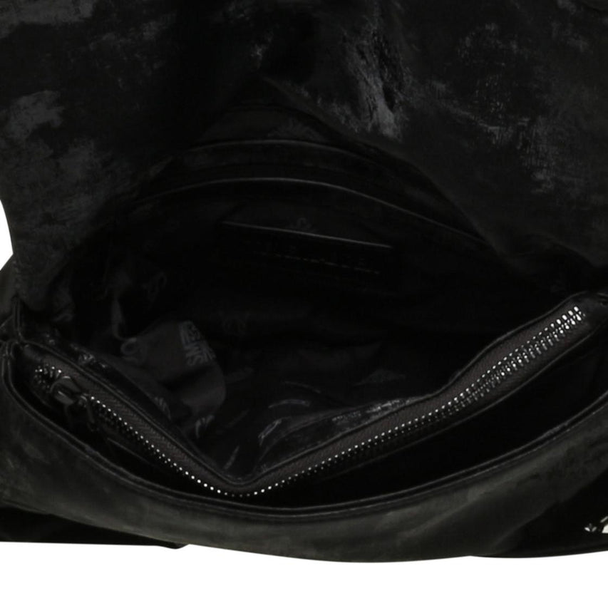 Bdorcy-V Black Black Bolsa Negra Para Mujer con Correa y Cierres