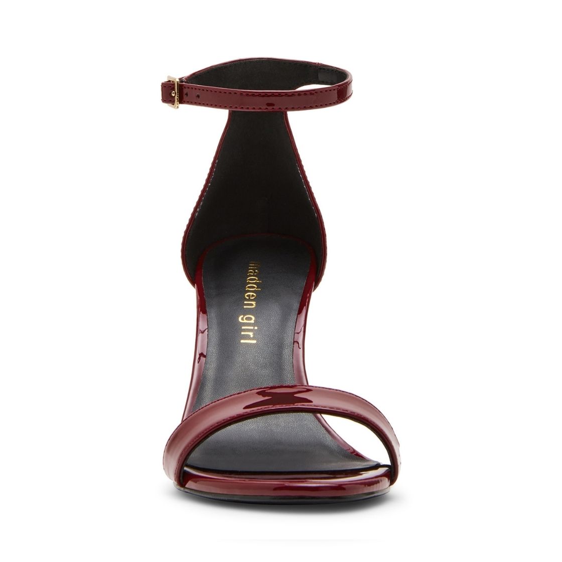 Beella Dark Cherry Patent Sandalias de Tacón para Mujer