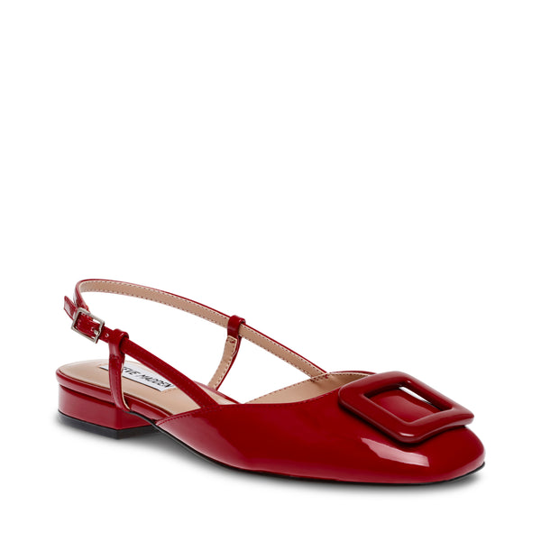 Belari Wine Patent Flats Rojo Vino