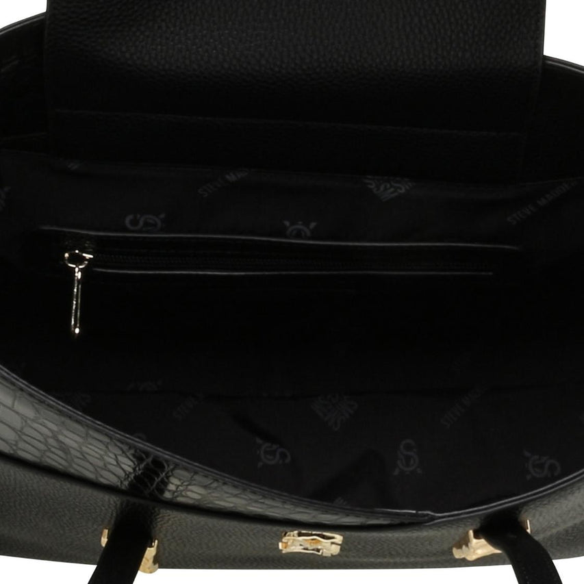 Beliot-C Black Gold Bolso Tote Negro Para Mujer con Cierre