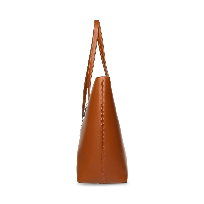 Beliott Cognac Silver Bolso Tote Para Mujer