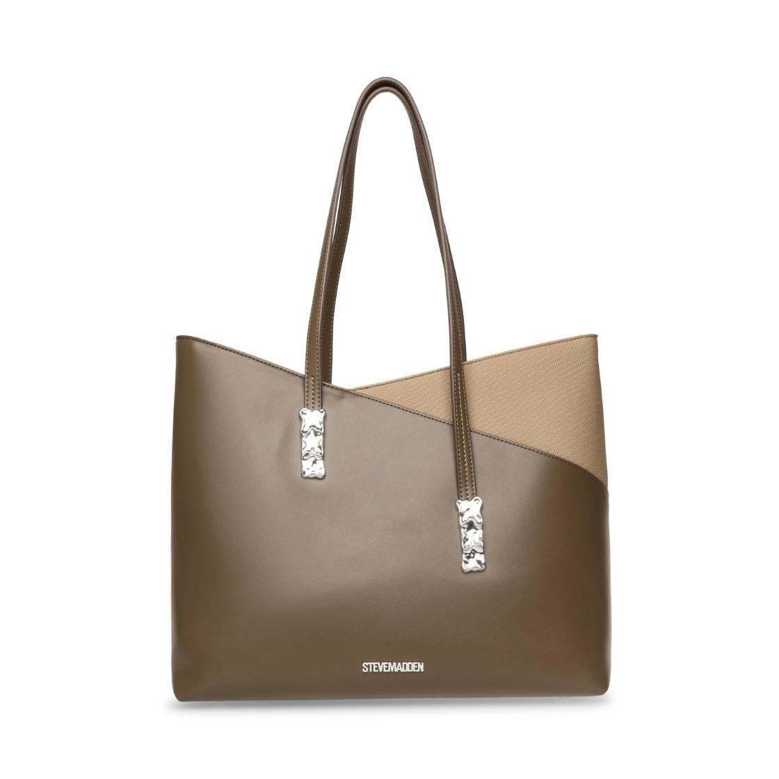 Beliott Olive Bolso Tote Café Para Mujer