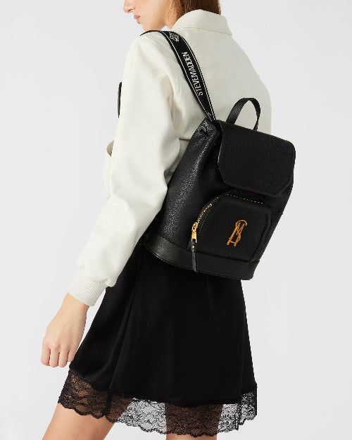 Bembri Black Gold Mochila Negra con Dorado para Mujer