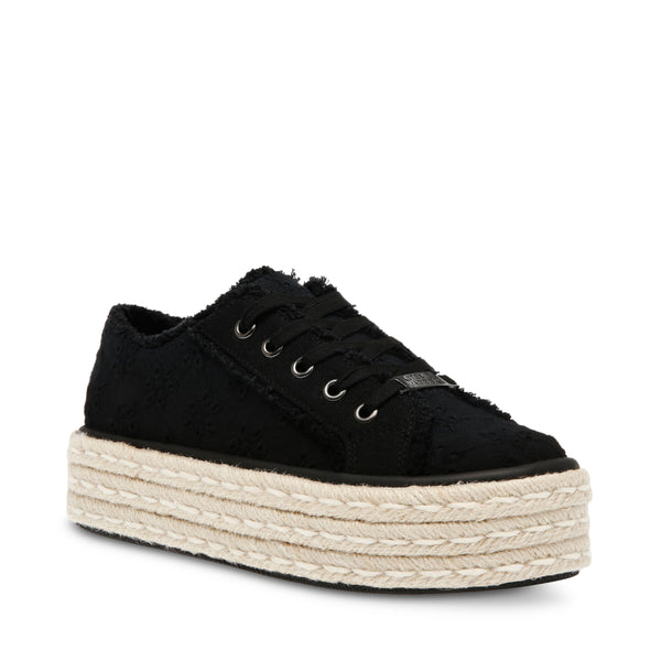 Bennie Black Fabric Tenis Negros