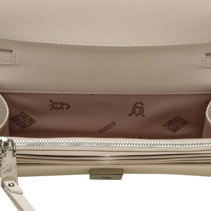 Bessex Bone Cartera Crossbody Blanca con Broche