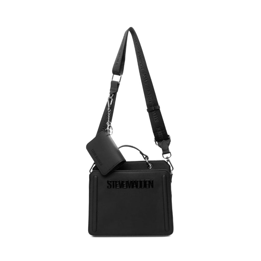 Bevelyn Black/Black Bolsa Satchel Negra