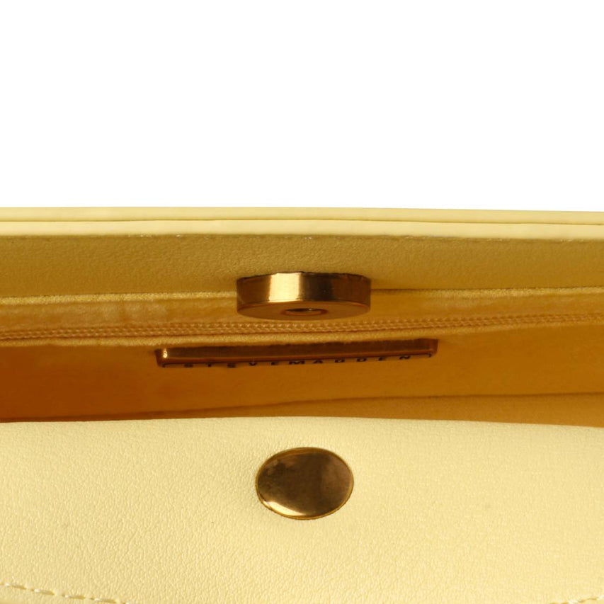Bevelyn Mini Pale Yellow Bolso Satchel Mini Amarillo Para Mujer con Imán