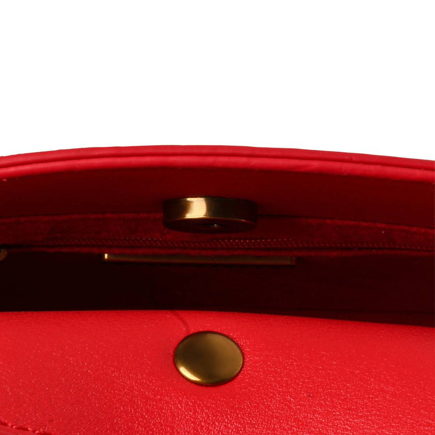 Bevelyn Mini Russian Red Bolso Satchel Mini Rojo Para Mujer con Imán